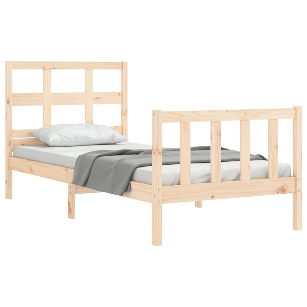 Cadre de lit sans matelas 90x200 cm bois de pin massif