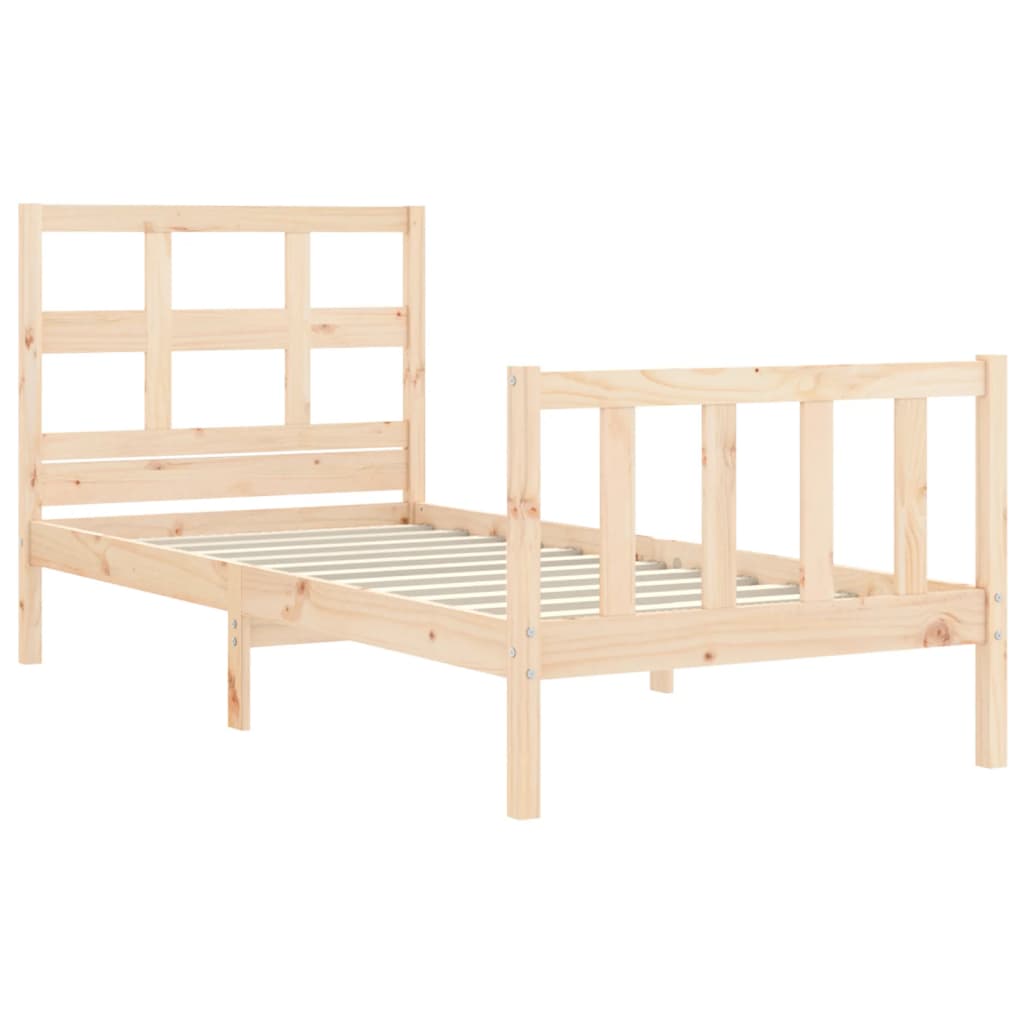 Cadre de lit sans matelas 90x200 cm bois de pin massif