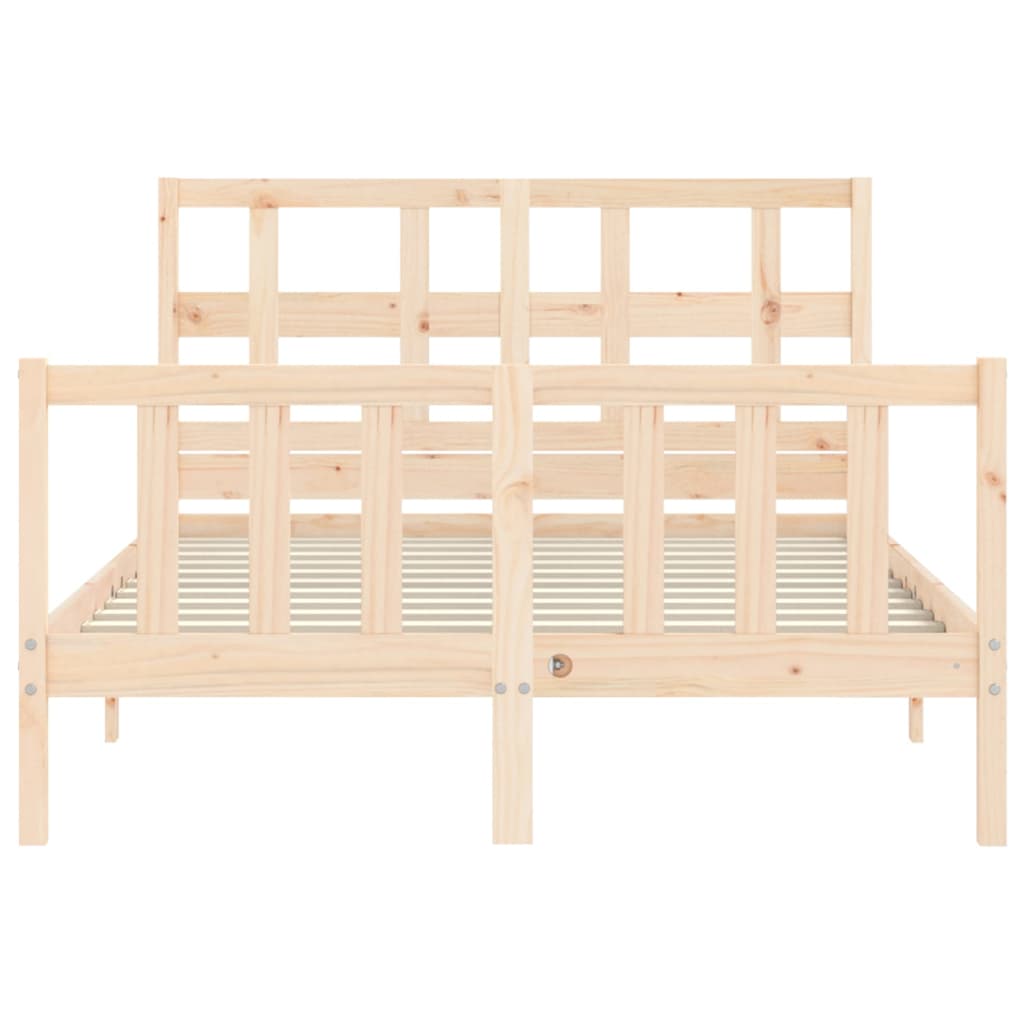 Cadre de lit sans matelas 120x200 cm bois de pin massif