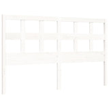 Cadre de lit sans matelas blanc bois de pin massif