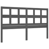 Cadre de lit sans matelas gris bois de pin massif