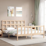 Bed frame without mattress 160x200 cm solid pine wood