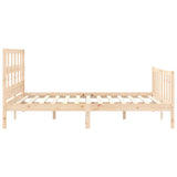 Bed frame without mattress 160x200 cm solid pine wood