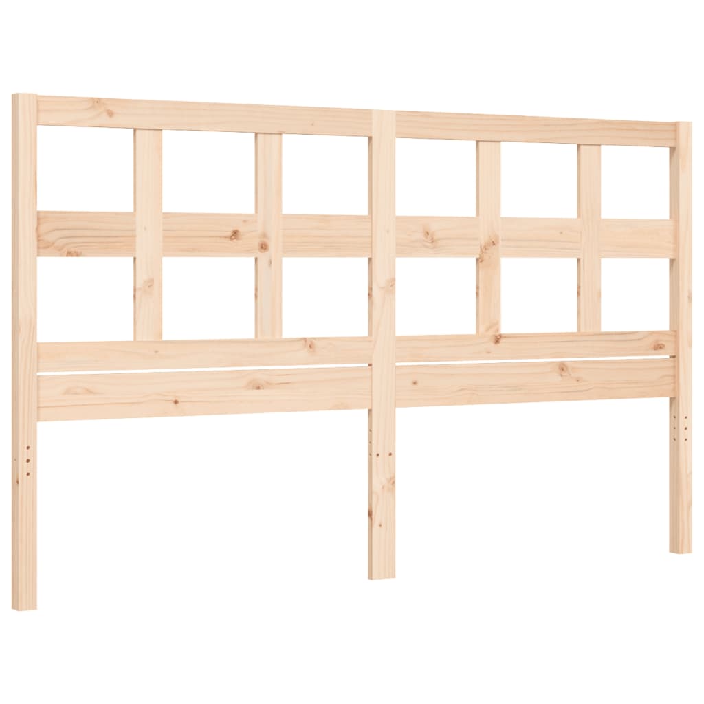 Bed frame without mattress 160x200 cm solid pine wood