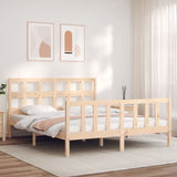 Bed frame without mattress 160x200 cm solid pine wood