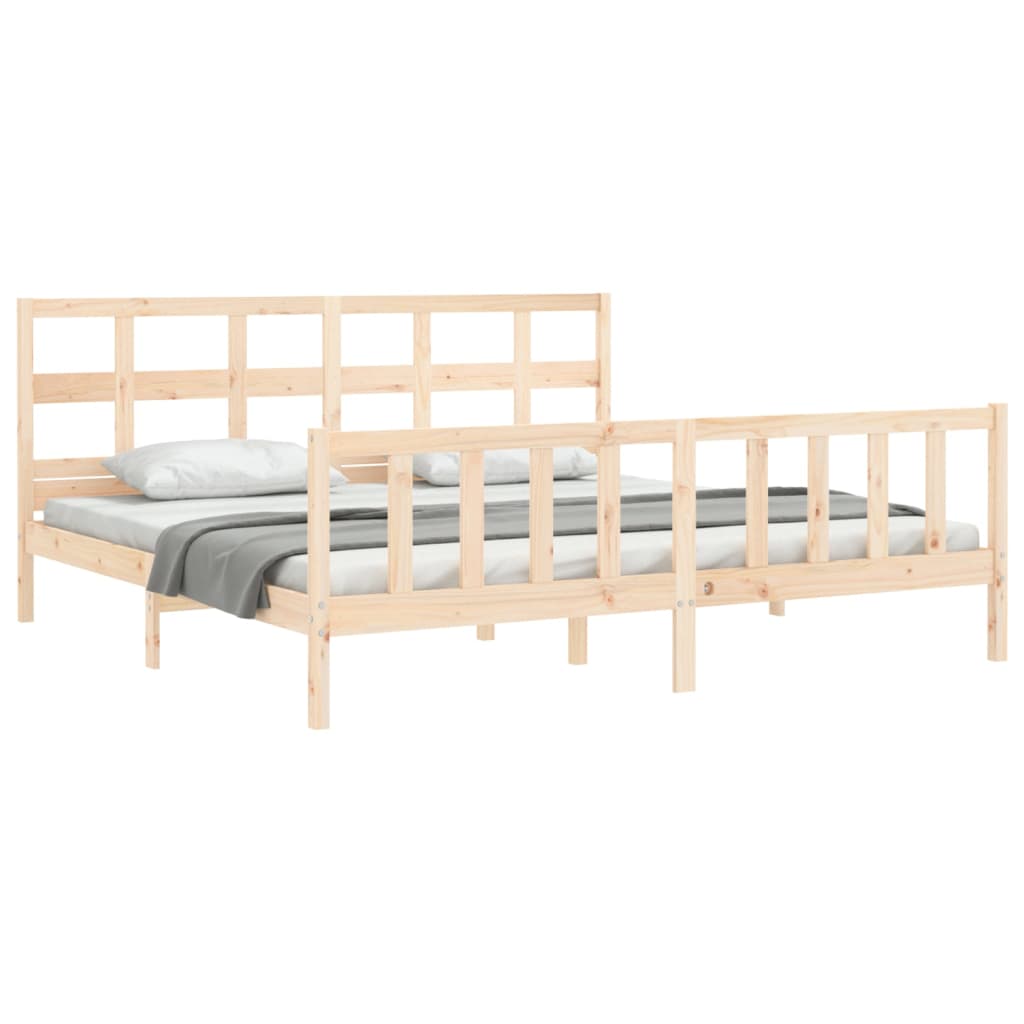 Cadre de lit sans matelas bois massif de pin