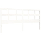 Cadre de lit sans matelas blanc bois massif de pin