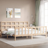 Cadre de lit sans matelas 200x200 cm bois massif de pin