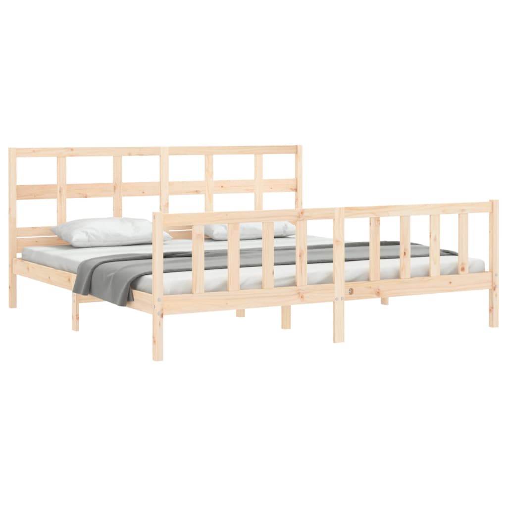 Cadre de lit sans matelas 200x200 cm bois massif de pin