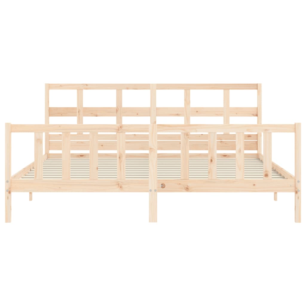 Cadre de lit sans matelas 200x200 cm bois massif de pin