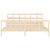 Cadre de lit sans matelas 200x200 cm bois massif de pin