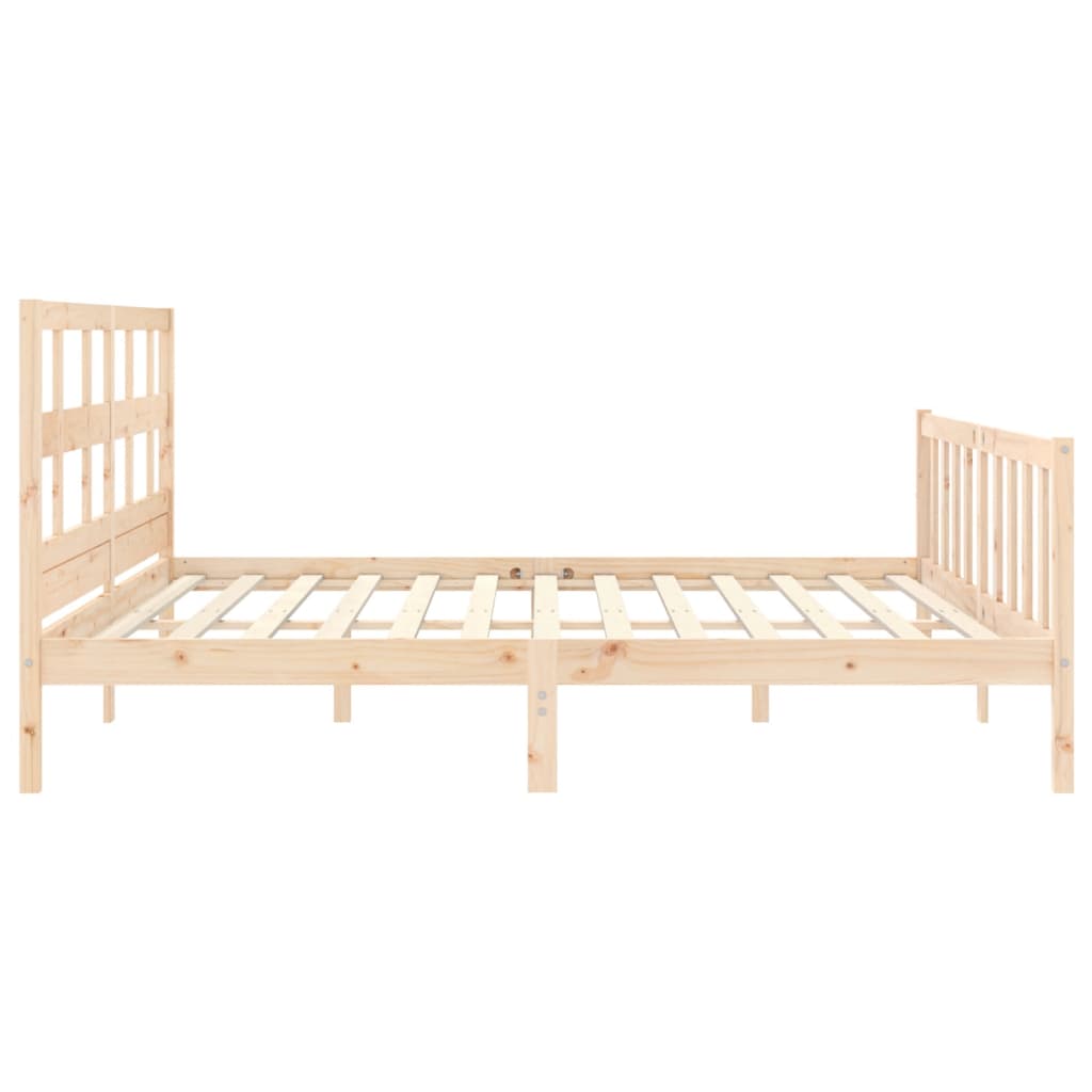 Cadre de lit sans matelas 200x200 cm bois massif de pin