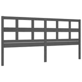 Cadre de lit sans matelas gris 200x200 cm bois massif de pin