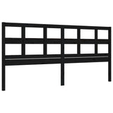 Cadre de lit sans matelas noir 200x200 cm bois massif de pin