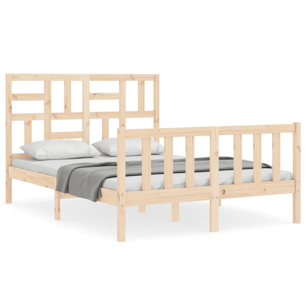 Cadre de lit sans matelas 140x190 cm bois de pin massif