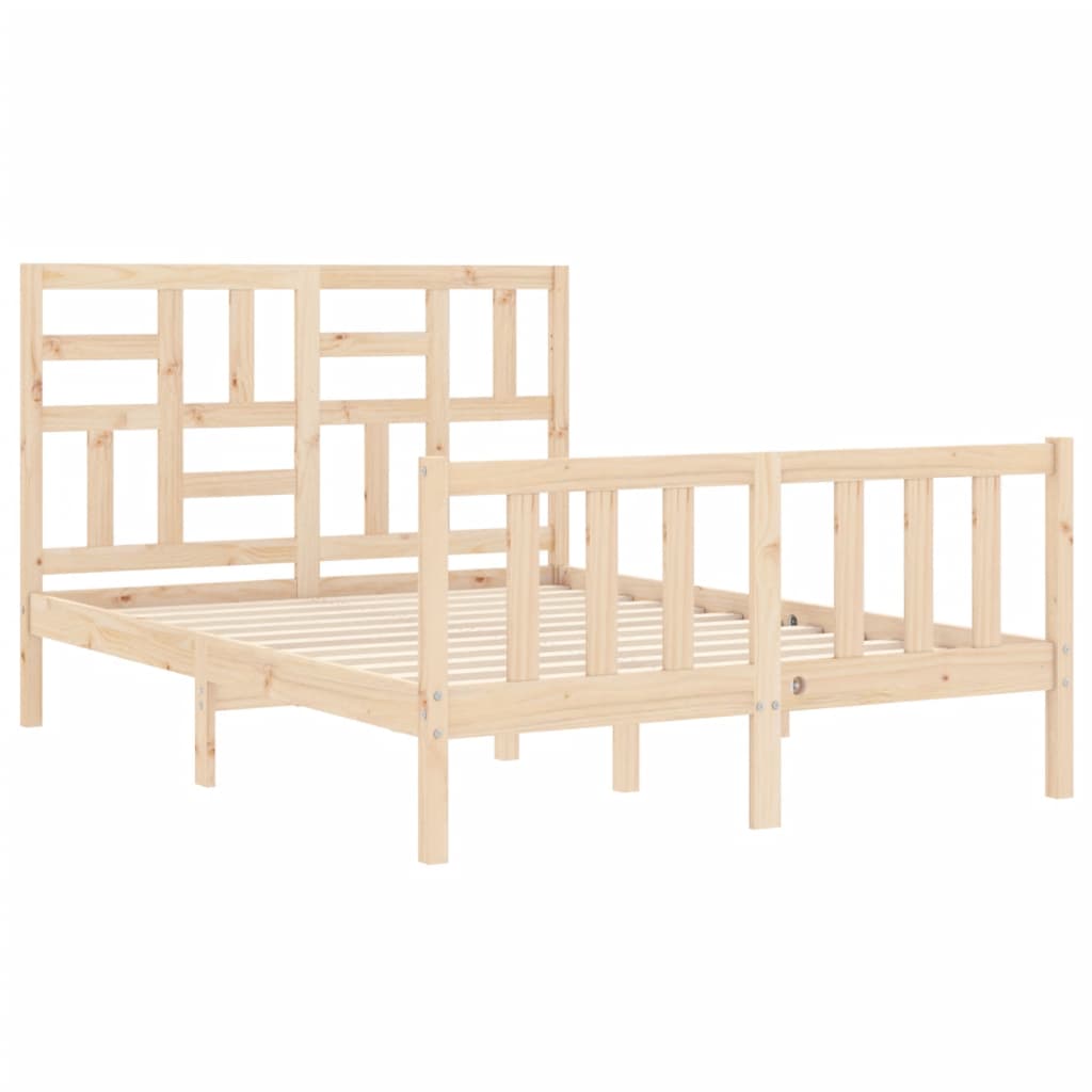 Cadre de lit sans matelas 140x190 cm bois de pin massif