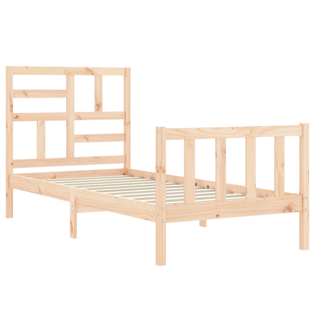 Cadre de lit sans matelas 90x200 cm bois de pin massif