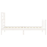 Cadre de lit sans matelas blanc 90x200 cm bois de pin massif