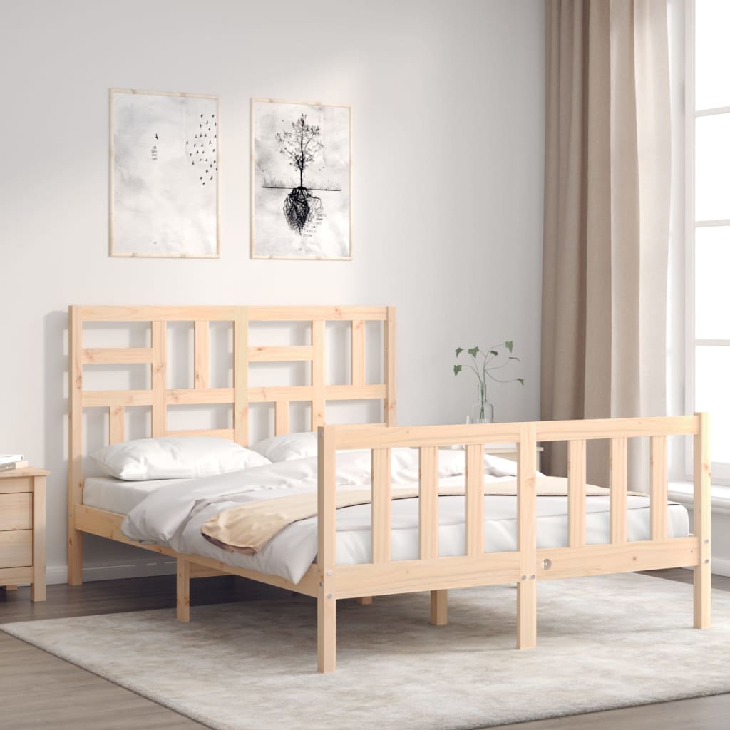 Cadre de lit sans matelas 120x200 cm bois de pin massif