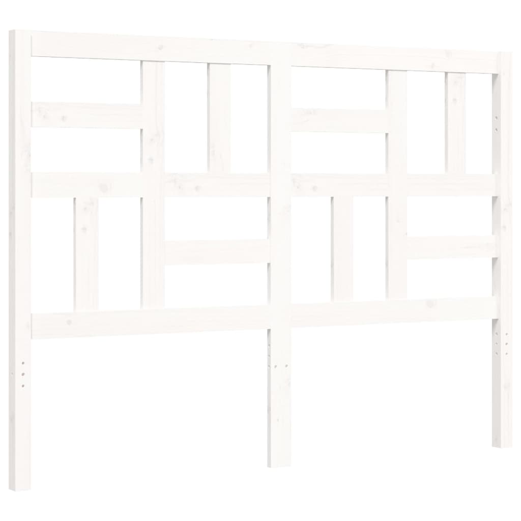 Cadre de lit sans matelas blanc 120x200 cm bois de pin massif