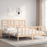 Bed frame without mattress 160x200 cm solid pine wood