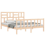 Bed frame without mattress 160x200 cm solid pine wood