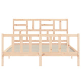 Bed frame without mattress 160x200 cm solid pine wood