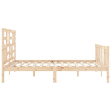 Bed frame without mattress 160x200 cm solid pine wood