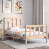 Bed frame without mattress solid pine wood