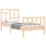 Bed frame without mattress solid pine wood