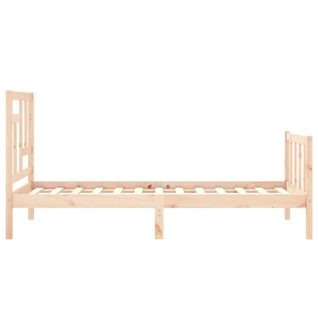 Bed frame without mattress solid pine wood