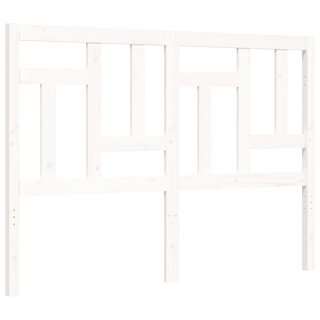 Cadre de lit sans matelas blanc 140x190 cm bois de pin massif