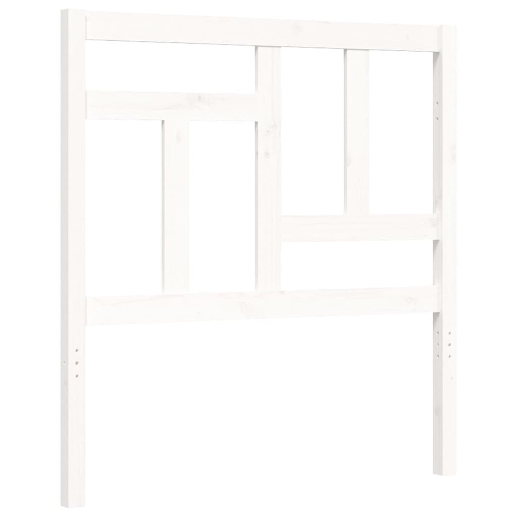 Cadre de lit sans matelas blanc 90x200 cm bois de pin massif