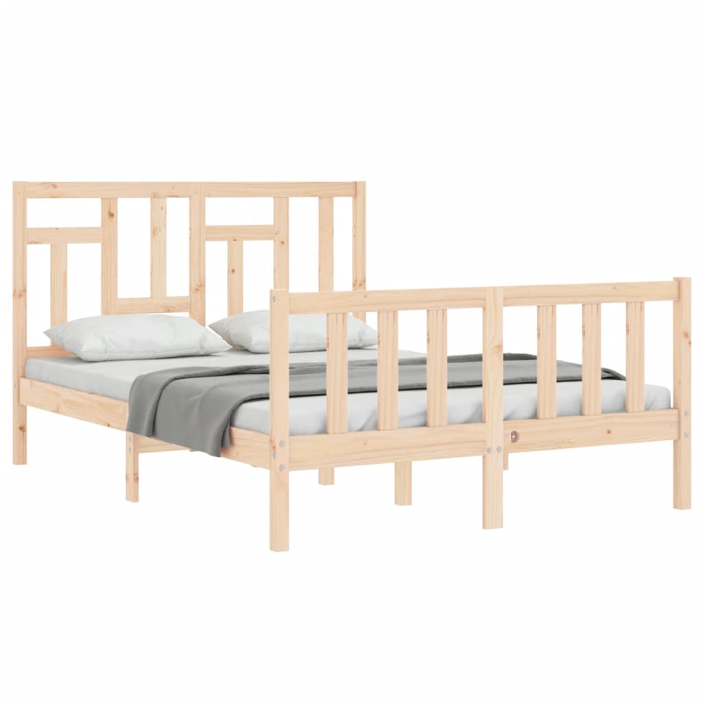 Cadre de lit sans matelas 120x200 cm bois de pin massif