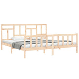 Cadre de lit sans matelas bois massif de pin