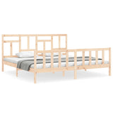 Cadre de lit sans matelas 200x200 cm bois massif de pin