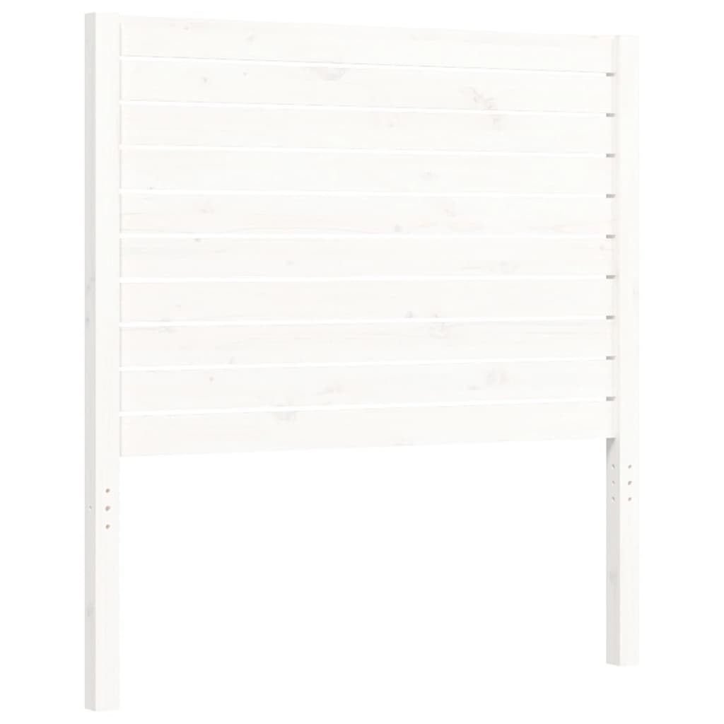 Cadre de lit sans matelas blanc bois de pin massif