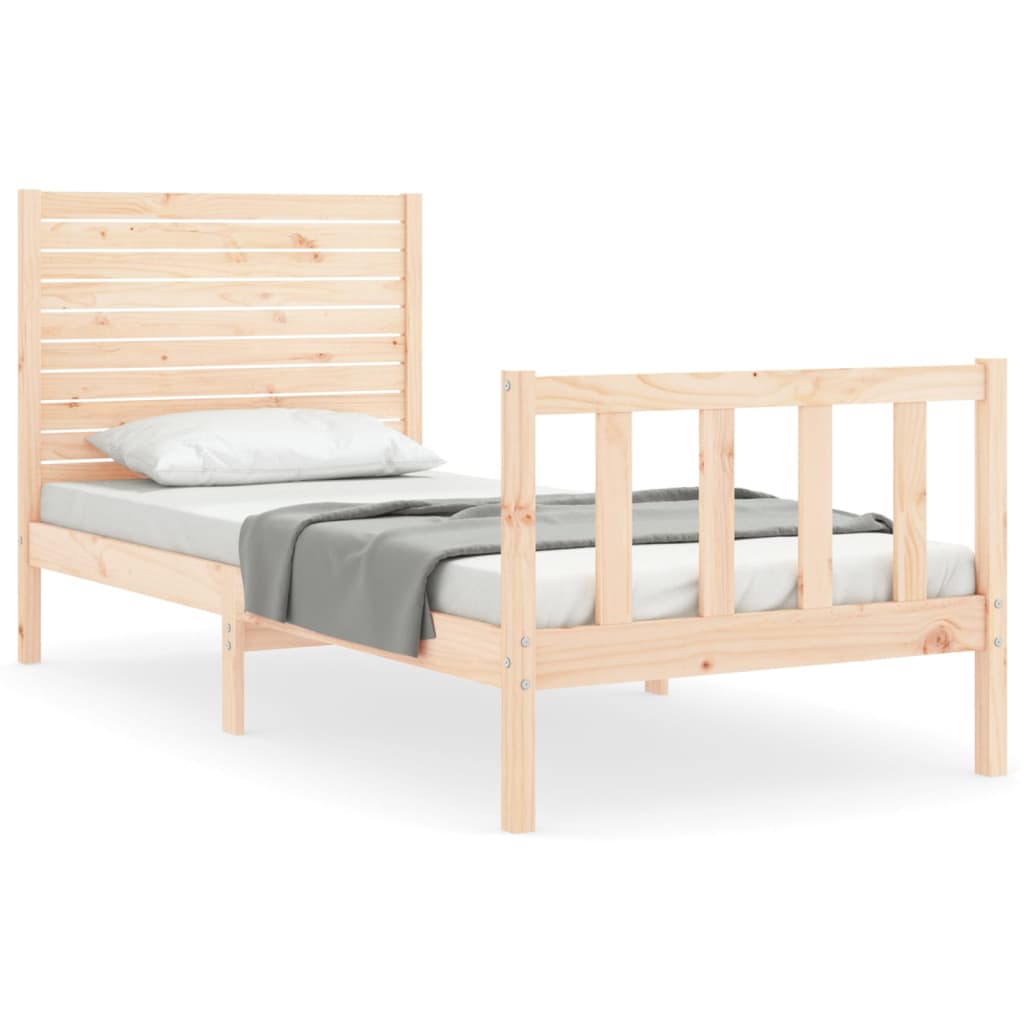 Cadre de lit sans matelas 90x200 cm bois de pin massif