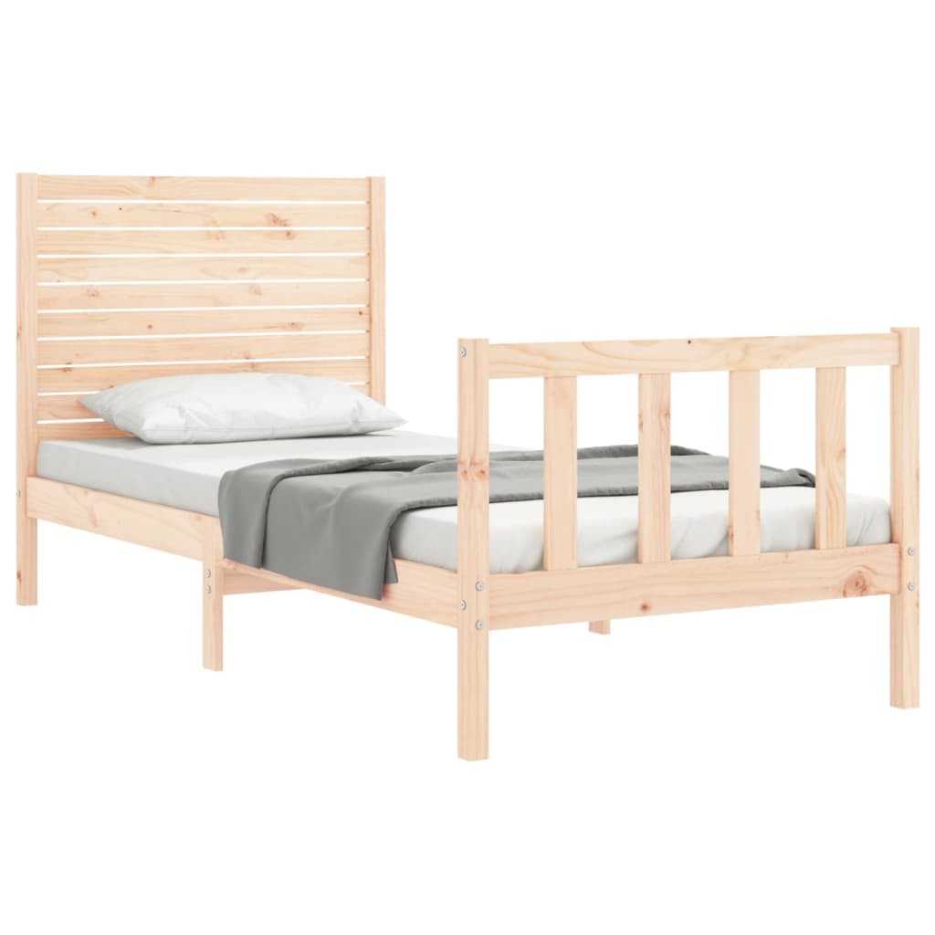 Cadre de lit sans matelas 90x200 cm bois de pin massif