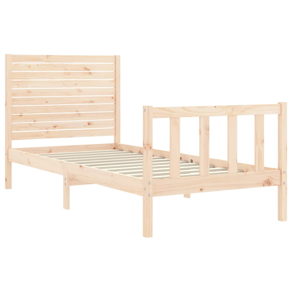 Cadre de lit sans matelas 90x200 cm bois de pin massif