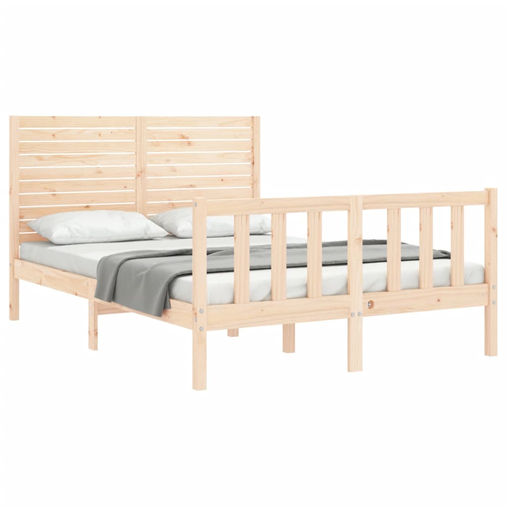 Cadre de lit sans matelas 120x200 cm bois de pin massif