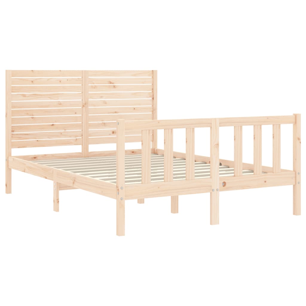 Cadre de lit sans matelas 120x200 cm bois de pin massif