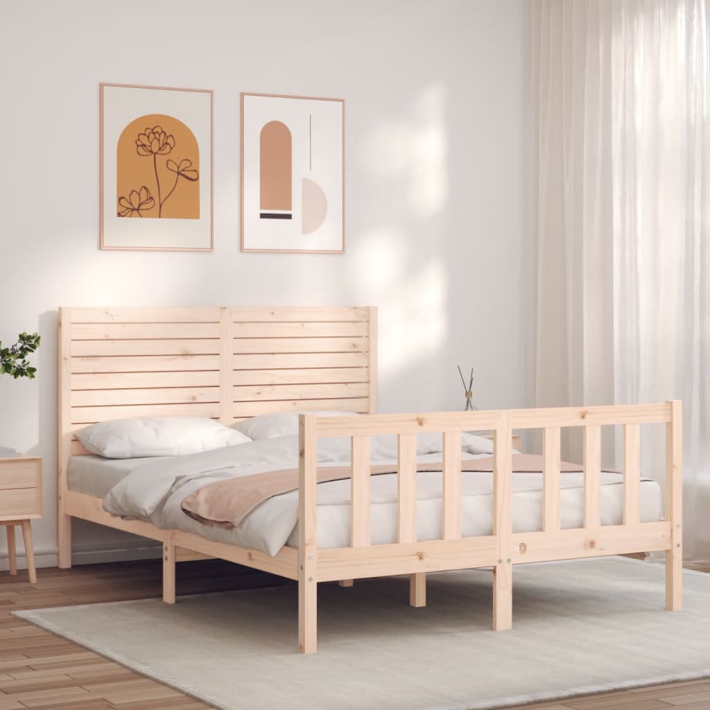 Cadre de lit sans matelas 120x200 cm bois de pin massif