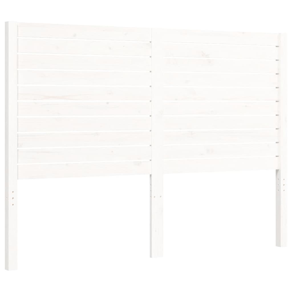 Cadre de lit sans matelas blanc 120x200 cm bois de pin massif