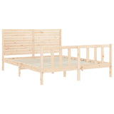 Bed frame without mattress 160x200 cm solid pine wood