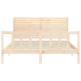 Bed frame without mattress 160x200 cm solid pine wood