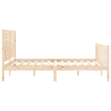 Bed frame without mattress 160x200 cm solid pine wood