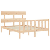 Cadre de lit sans matelas 140x190 cm bois de pin massif