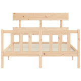 Cadre de lit sans matelas 140x190 cm bois de pin massif