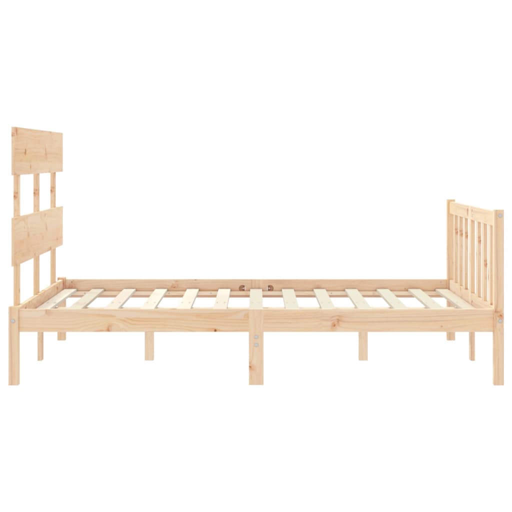 Cadre de lit sans matelas 140x190 cm bois de pin massif